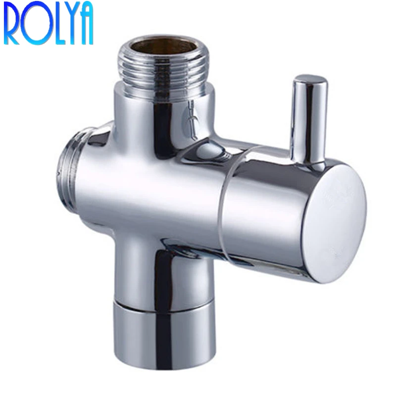 

Premium G1/2 Multi-function 3 Way Shower Faucet Diverter with Shut-off Valve Switch T- Adapter Valve for Toilet Bidet Sprayer