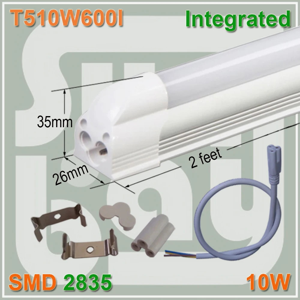 

Free Shipping LED Integrated Tube T5 Bulb Light 2FT 10W 85-277V Surface Mounted Lamp