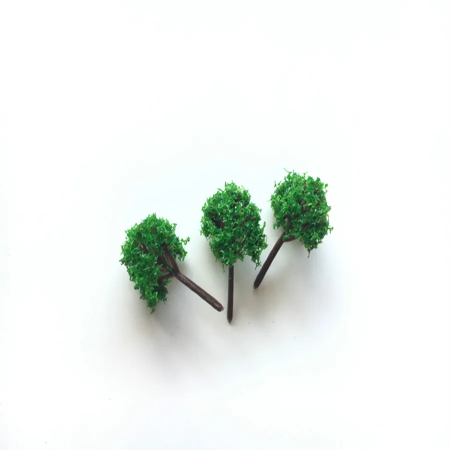 50pcs/lot Architecture N Z 1:1000 Scale Model Miniature Green Trees In 3.5cm For Ho Train Layout - Image 2