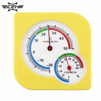 

Indoor Outdoor Wet Hygrometer Humidity Thermometer Temp Temperature Meter Yellow Mechanical Thermometer