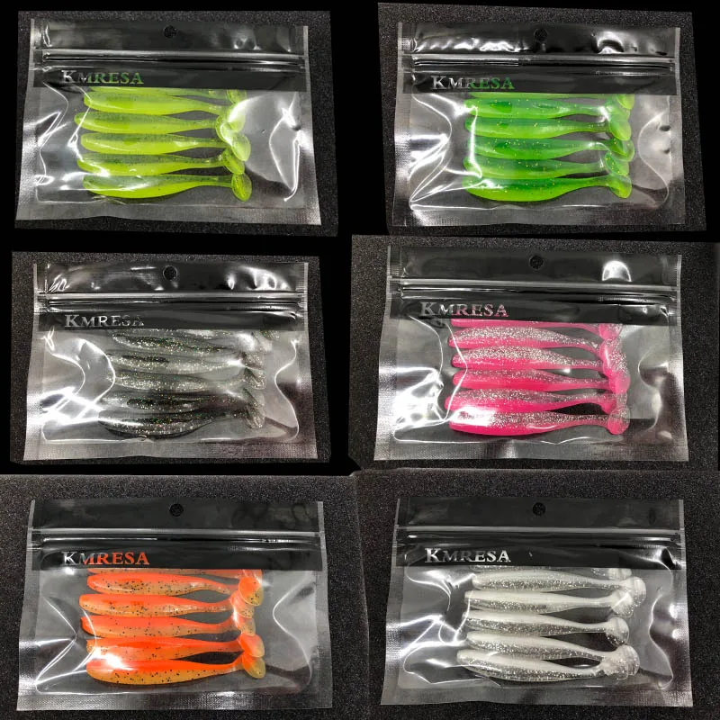 6 шт./лот 5 см и 7 см/9 см рыболовные приманки, наживки Easy Shiner от Swimbait Мягкая силиконовая приманка двойной Цвет искусственный Карп мягкая рыболовная приманка