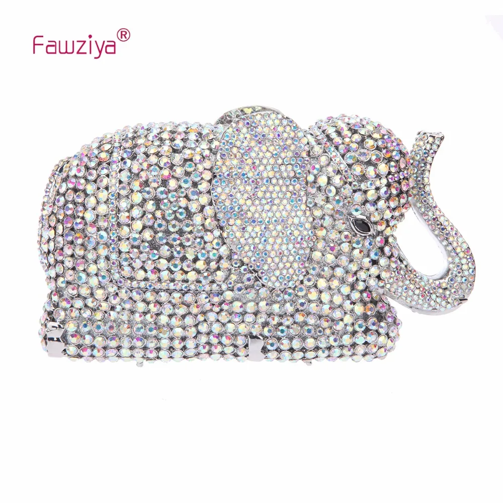 

Fawziya Crystal Elephant Clutch Purse Wedding Handbags And Clutches