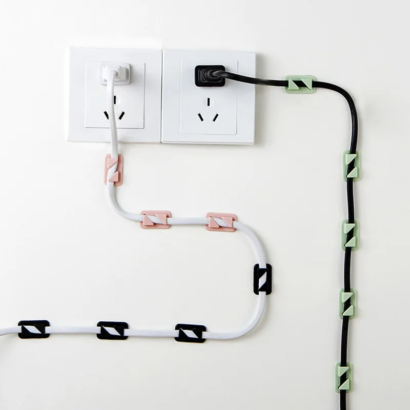 

LASPERAL Wire Organizer Securing Cable Clamp Storage Clips Buckle Data Line Fixed Fit Cables Wire Storage Finishing Tool