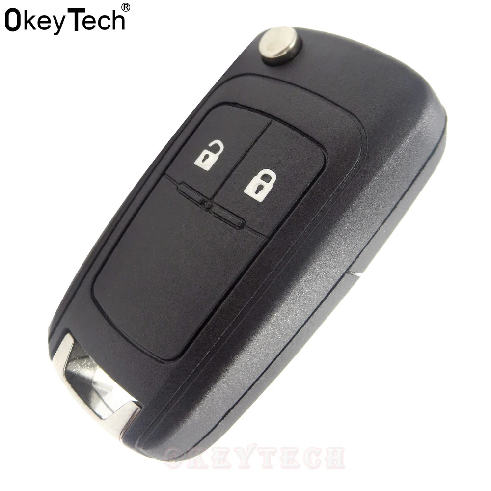 

OkeyTech replacement Folding Remote Key case cover 2 Buttons For Buick For Chevrolet AVEO CRUZE folding car key Shell