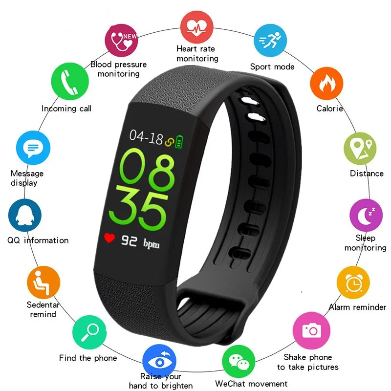 

Multi-sport Mode Fitness Watches Bluetooth Smart Watch Men IP67 Heart Rate Monitor Blood Pressure Tracker Women Smart Wristbands