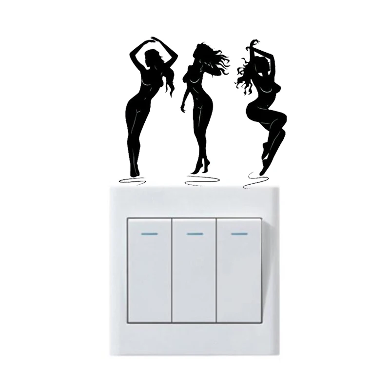 

Sexy Attractive Woman Dancing Fashion Vinyl Switch Sticker Wall Decal 5WS0549