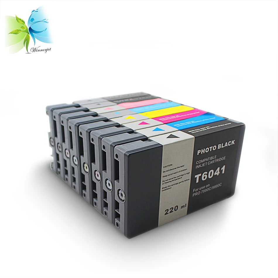 

WINNERJET 220ml Compatible Ink Cartridge T6121 T6128 T6222 T6123 T6124 Disposable For Epson 7400 9400 7450 9450 Printer