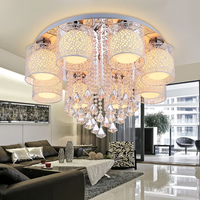 2018 New Round Crystal Ceiling Light For Living Room Indoor Lamp 2018 New Round Crystal Ceiling Light For Living Room Indoor Lamp With Remote Controlled Luminaria Home