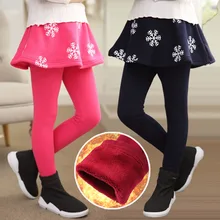 Юбка-брюки для девочек; коллекция года; розничная ; зимние леггинсы для девочек; юбка-брюки для девочек; Многослойная юбка-пачка; теплые бархатные плотные брюки для девочек; детские леггинсы