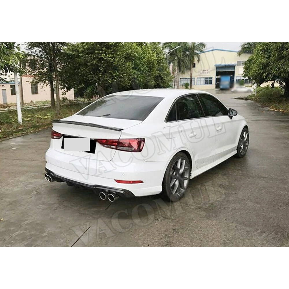 Неокрашенный задний спойлер из углеродного волокна/ФАП диффузор для Audi A3 Sline S3 Sedan