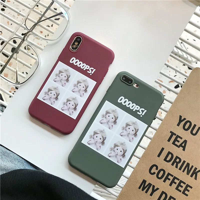 Мультфильм окрашенный чехол для телефона iphone 6 S 7 8 плюс Чехол милый ребенок