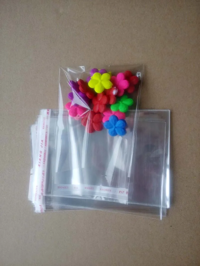 50x sac de joint auto-adhésif en plastique transparent, emballage de  violoncelle 7x12cm manchons de sac en plastique transparent, pochettes en  plastique, sacs à bijoux D399 -  France