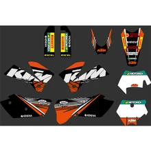 Оранжевый и черный новая команда графика с соответствующие фоны подходит для KTM SXF MXC SX EXC серии 2005 2006 2007