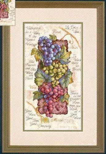 cs-2128 Cross Stitch Kit Good Wine Grape Grapes Vine Plant Fruit dim 13711