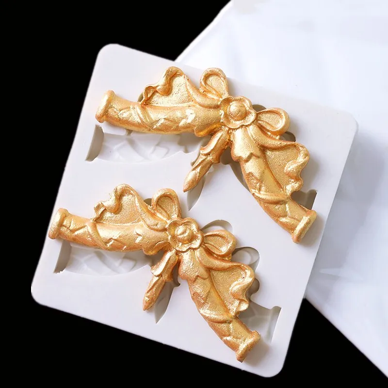 

Aouke Bow tie shape Silicone Mould Chocolate Fondant Cake Candy Clay mold Soft Ceramic Kitchen Cooking Decorating Cake Tool