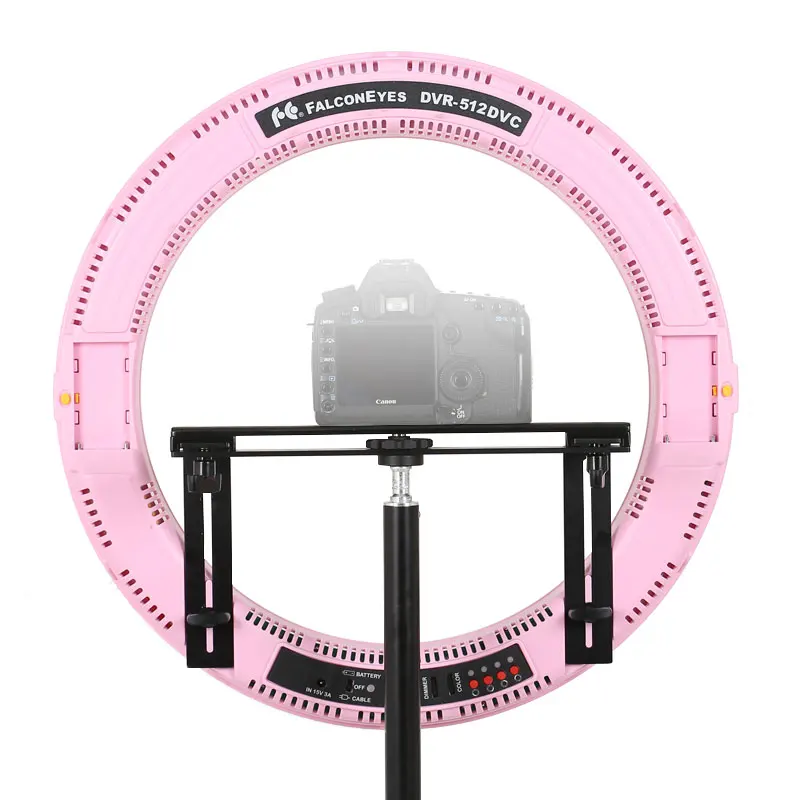 

FALCON EYES Brand 512 Ring LED Panel 31W Lighting Video Film Continuous Light W/Camera Bracket/ filter FalconEyes DVR-512DVC