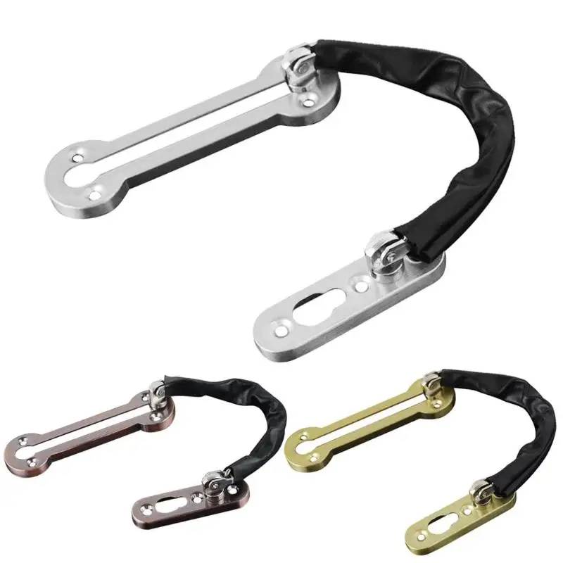

Stainless Steel Anti-theft Chain Sliding Door Lock Safety Door Bolt for Home Hotel Office Security Chain Gate Cabinet Latches