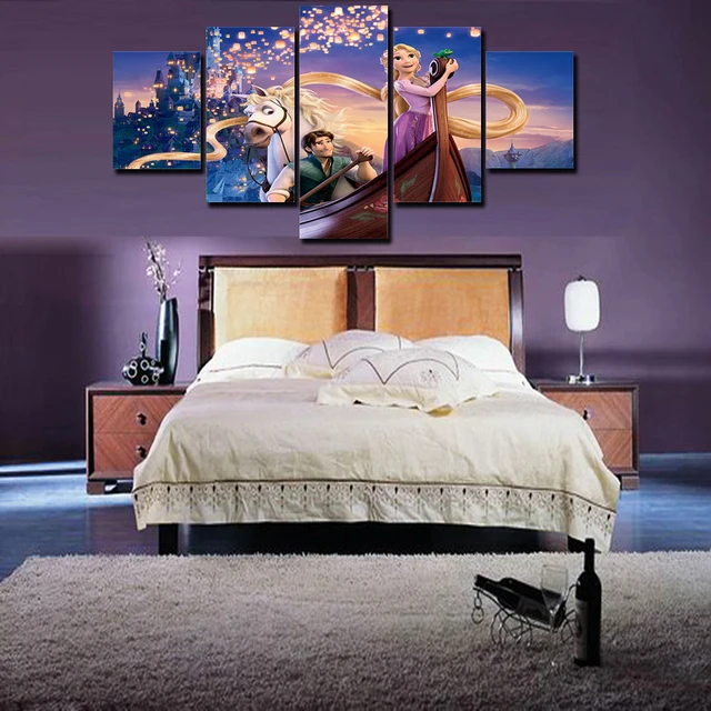 Wall Art Home Decoration For Living Room Cartoon Movie Tangled Wall Art Home Decoration For Living Room Cartoon Movie Tangled Rapunzel Flynn Printed Picture Painting Canvas