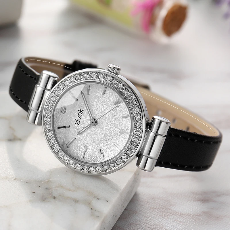 

Fashion zivok Montre Femme Reloj Mujer Leather Strap Women Watches Wholesale Girl Ladies Quartz Wrist Watch Women Drop Shipping