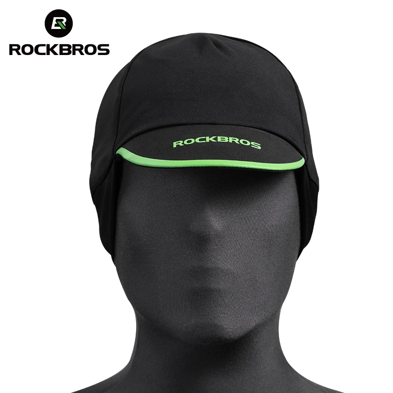 ROCKBROS Winter Cycling Cap Men Thermal Fleece Outdoor Sport Earmuffs Hat Black