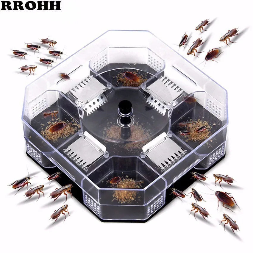 

Hot Sale Effective Cockroach Trap Box Cockroach Catcher Cockroach Killer Bait Reusable Trap No Pollution For Home Kitchen