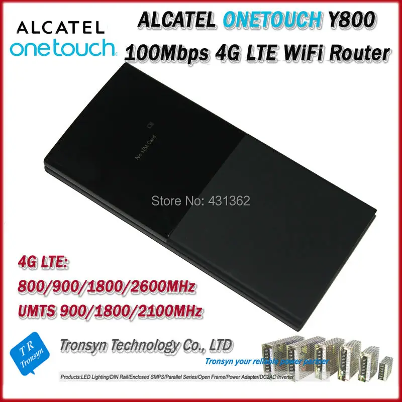 Самый дешевый аппарат не привязан к оператору сотовой связи LTE FDD 100 Мбит/с Alcatel Работает с любым оператором, One Touch Y800 4G беспроводной lte-роутер и 4G Мобильный точку доступа Wi-Fi