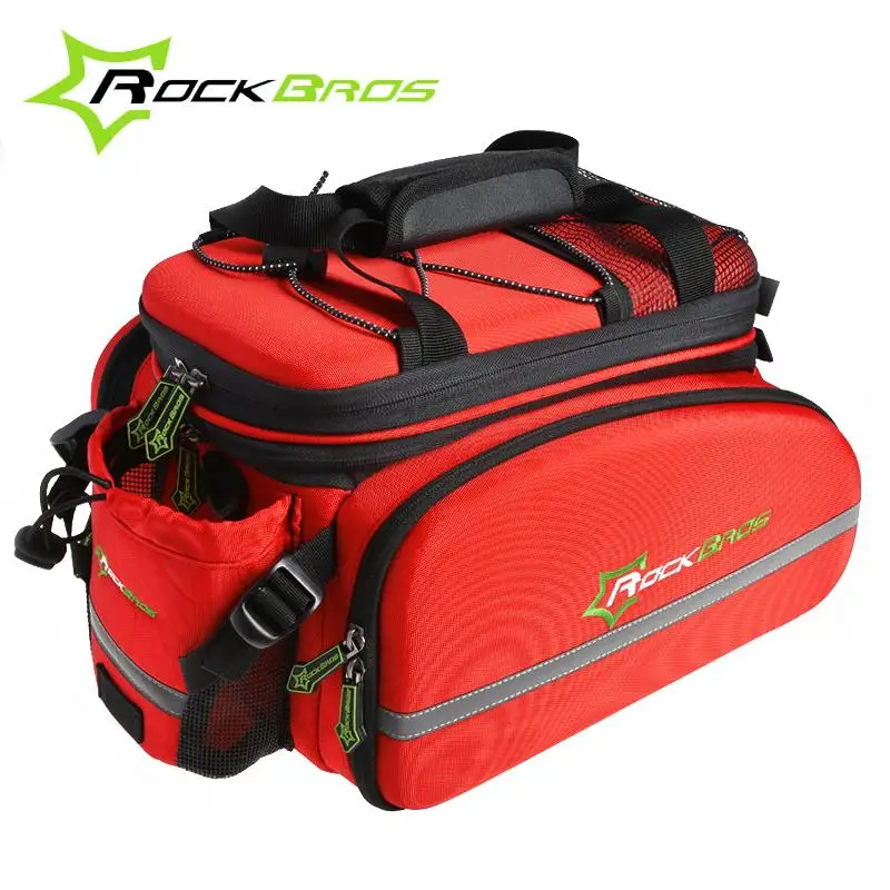 ROCKBROS Cycling Rear Bag Bicycle Trunk MTB Pannier Rear Rack Carrier Bags Black