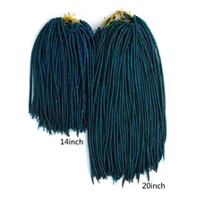 Aigemei Синтетические Искусственные локоны в стиле Crochet волосы 14 дюймов 20 дюймов плетеные волосы для наращивания из термостойкого волокна для женщин