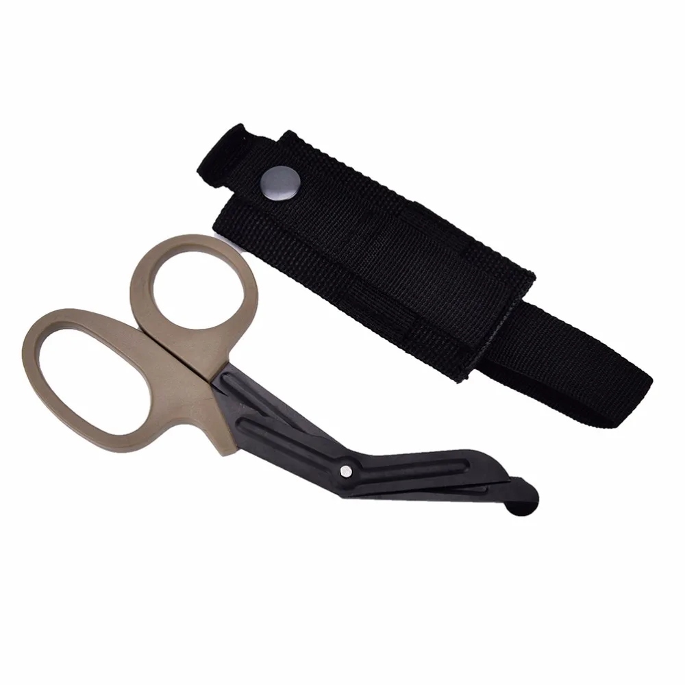 

Outdoor Paramedic Bandage EDC Gear Tactical Rescue Scissor Emergency First Aid Shears Tijera With Bag