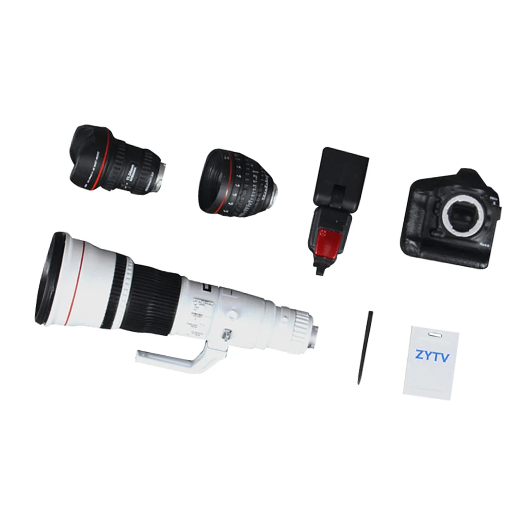 High Quality 1/6 Scale DSLR Digital Camera & Lens Set for