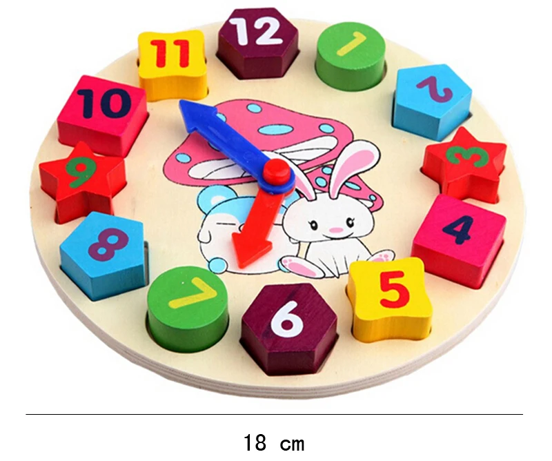 Игрушки Монтессори Обучающие деревянные игрушки для детей раннего обучения материалы дети красочные математические счетные геометрические Часы Игры