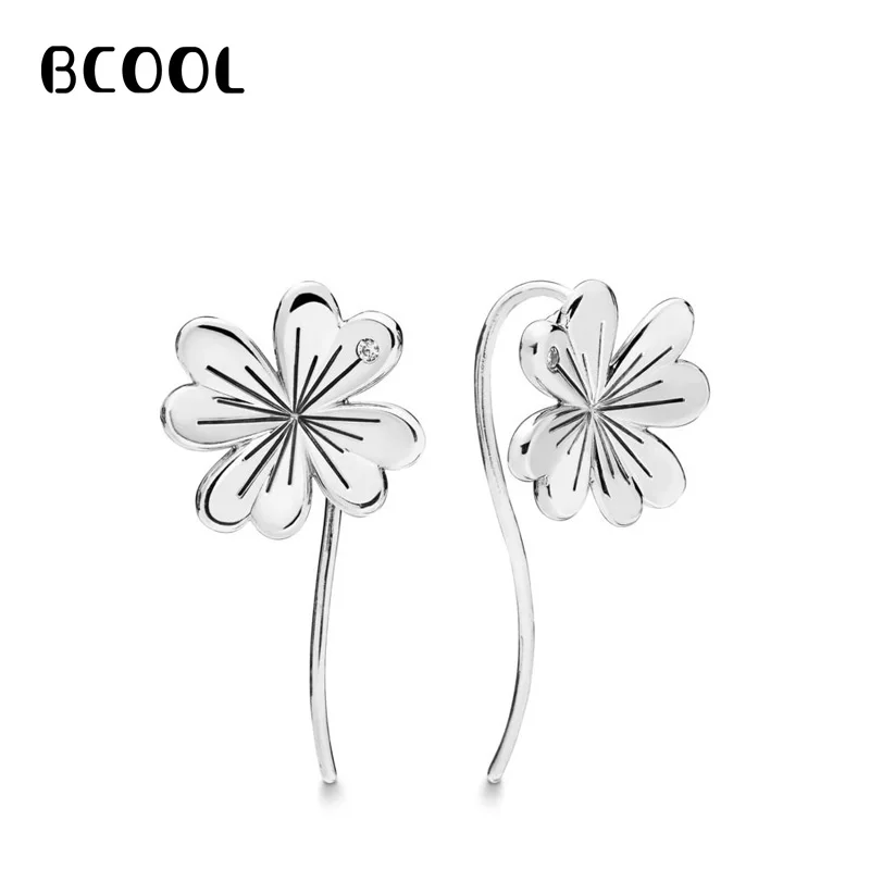 

BCOOL2019 New 925 Sterling Silver Earring Lucky Clover Earring Pendant Earring Suitable For Women's Sterling Silver Jewelry Gift