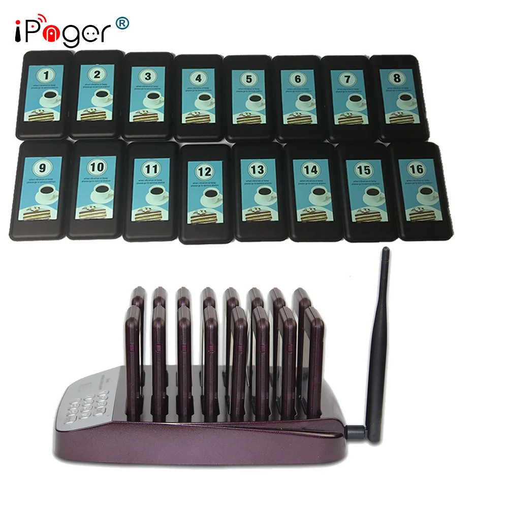 

Wireless numeric order calling pager system for cafe shop
