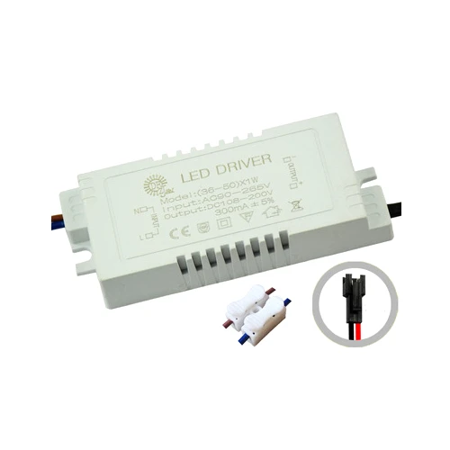 

1Pcs Isolated 36-50W Constant Current 300mA LED Driver Switching Power Supply With SM Male Plug