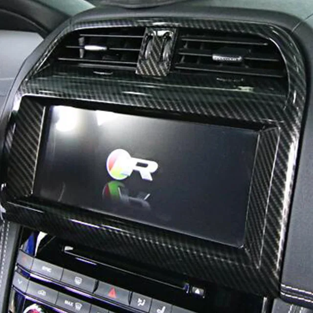 

2016/17/18 For Jaguar XF XE XFL F-PACE Car Central Console Control Panel Cover Trim ABS Carbon Fibre Auto Interior Accessories