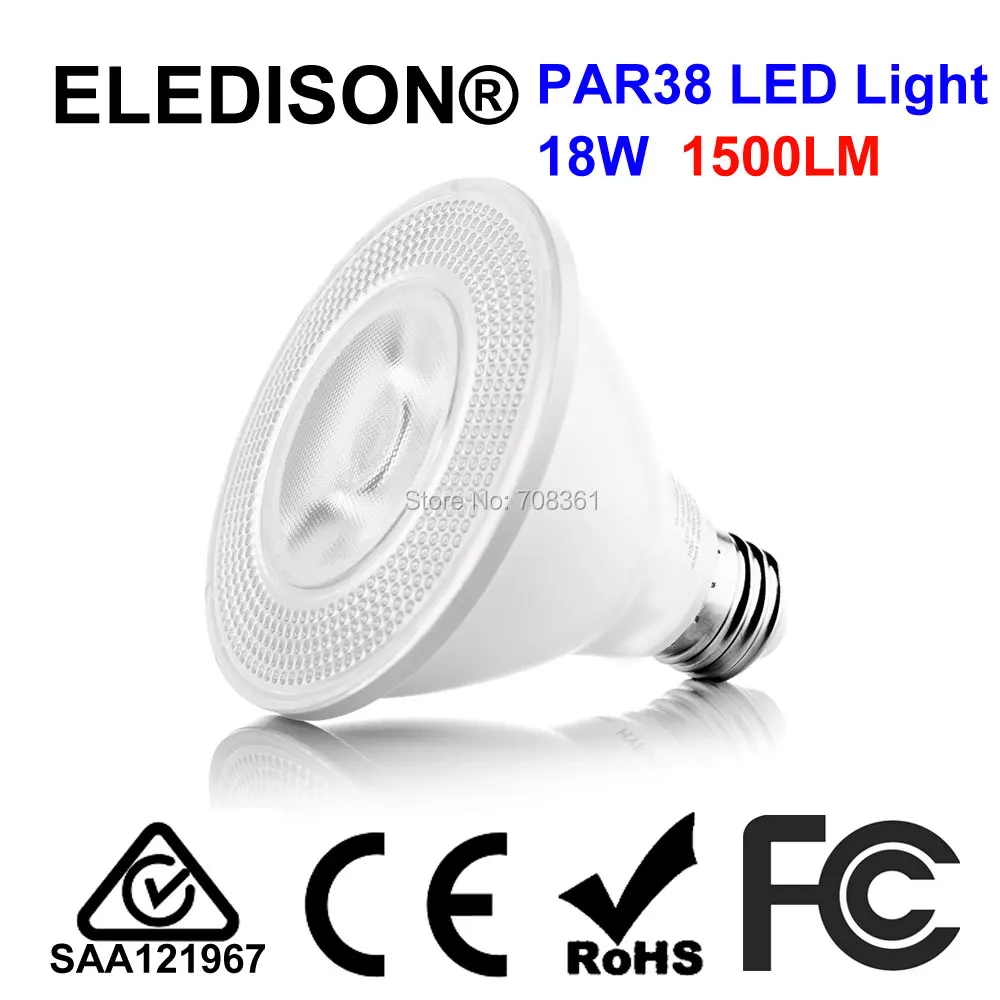 

18W Dimmable LED PAR38 Light Bulb E27 Screw Base 100W Halogen Equivalent for Track Recessed Light Fixture Warm White Cool White