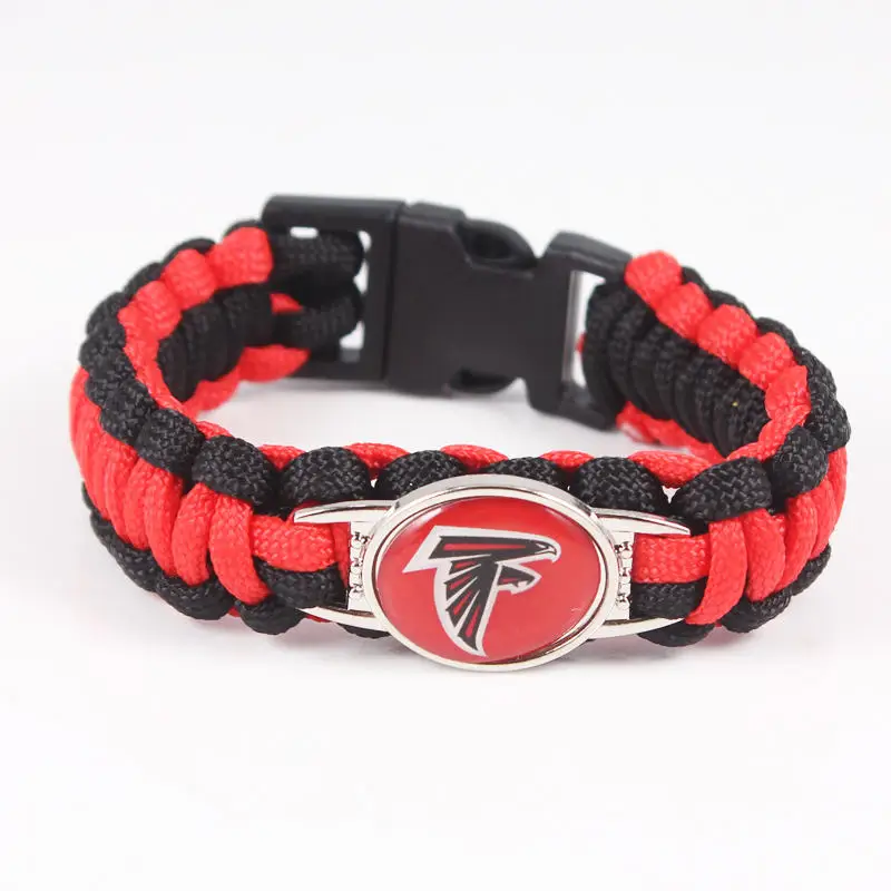 Paracord Survivor Bracelet Atlanta Falcons Jewelry For Fans Paracord Survivor Bracelet Atlanta Falcons Jewelry For Fans Friendship Bracelets 10pcs Lot