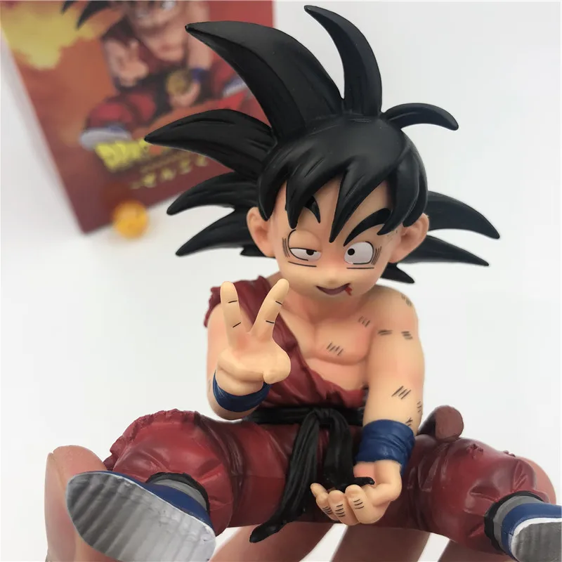 Dragon Ball Z малыш Гоку ранен Ver. Фигурку игрушечные фигурки из игры Dragon Ball DBZ(“Гоку сидя победный жест Вегета ГОКу Супер Saiyan Коллекция Модель - Цвет: Opp Bag