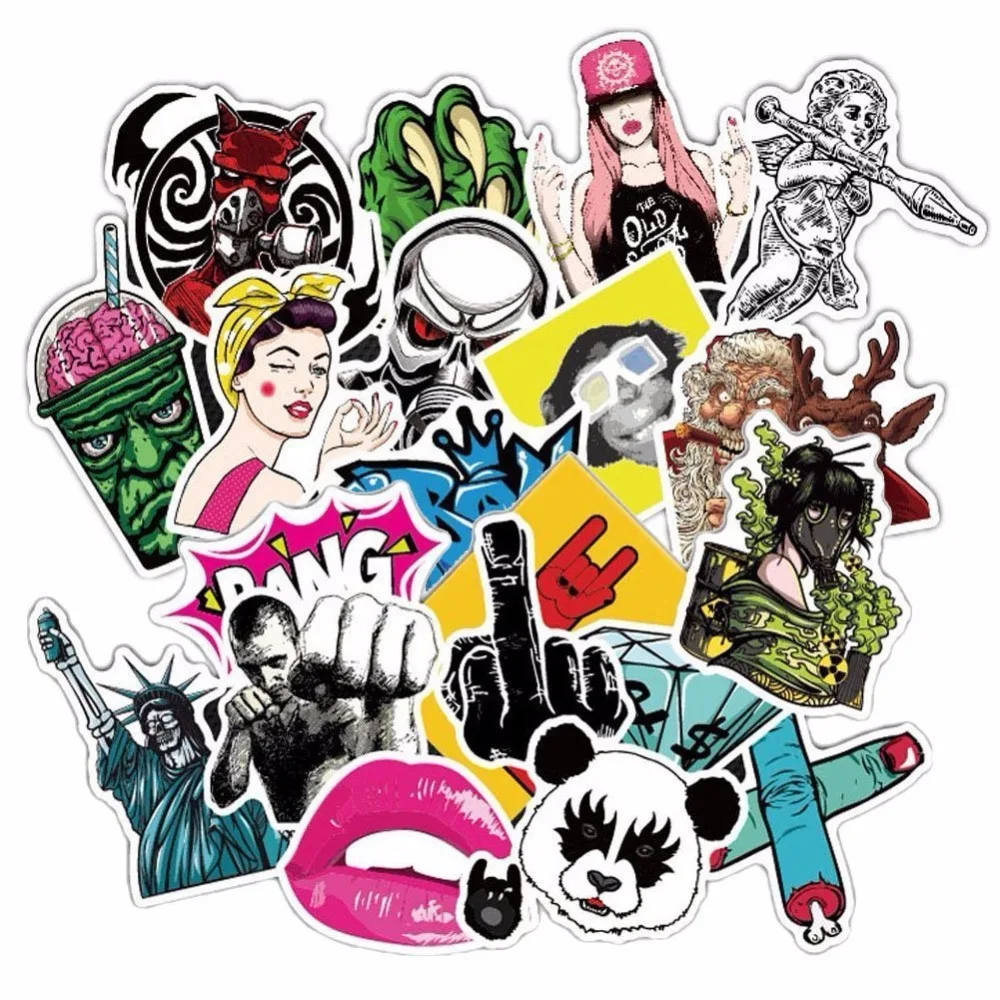 100 шт. наклейки для ноутбука багажа велосипеда мотоцикла|sticker 3d|stickers domesticker art |
