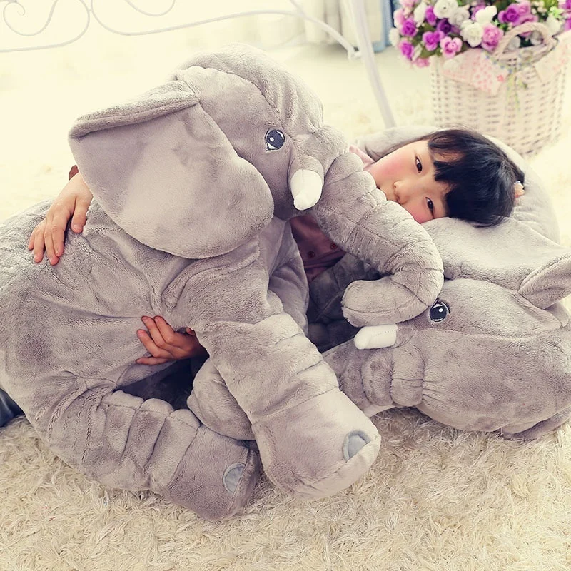 

2019 Fashion Kids Baby Lumbar Pillow Long Nose Elephant Shape Pillow Baby Sleeping Toy Soft Plush Toys for Children
