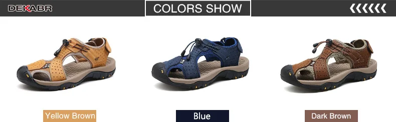 Мужские сандалии из натуральной кожи DEKABR, темно-коричневая модная повседневная летняя воздухопроницаемая обувь в классическом стиле