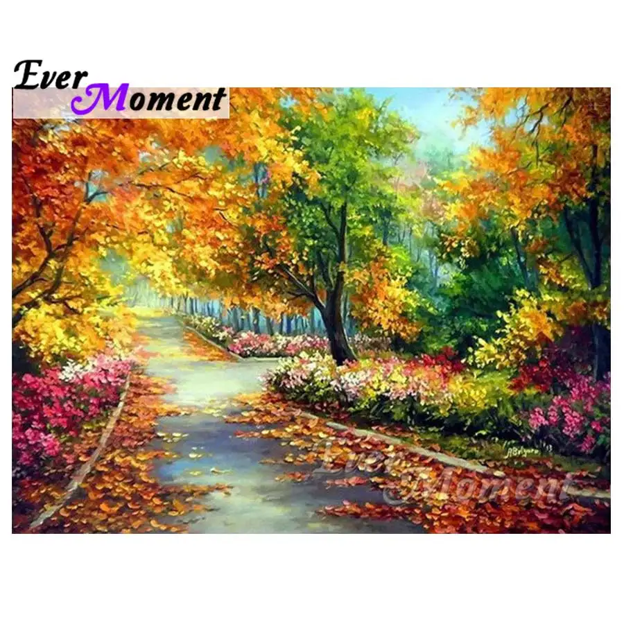 

Ever Moment Diamond Painting Trees Leaves Picture Mosaic Cross Stitch 5D DIY Decor Diamond Embroidery Stones Full Square S2F1035