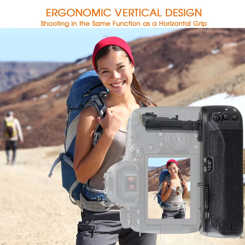 Вертикальный держатель аккумуляторной батареи Travor для Canon 6D Mark II 6D2 DSLR Camera сменный