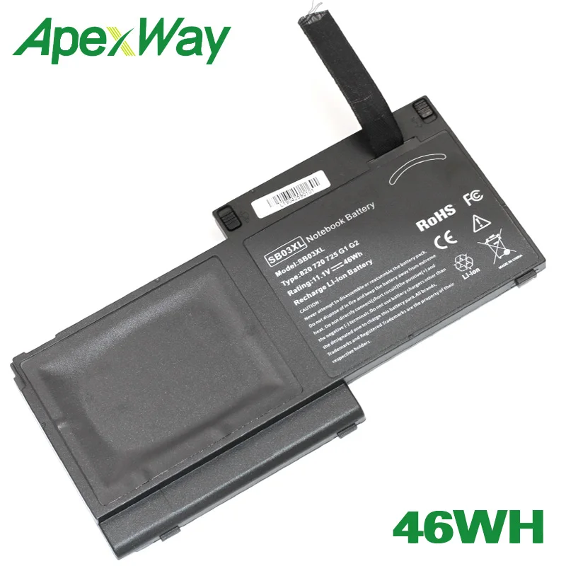 Аккумуляторная батарея ApexWay 46 Вт · ч HSTNN LB4T 716726 421 SB03XL IB4T 1C1 для HP EliteBook 820 725 720