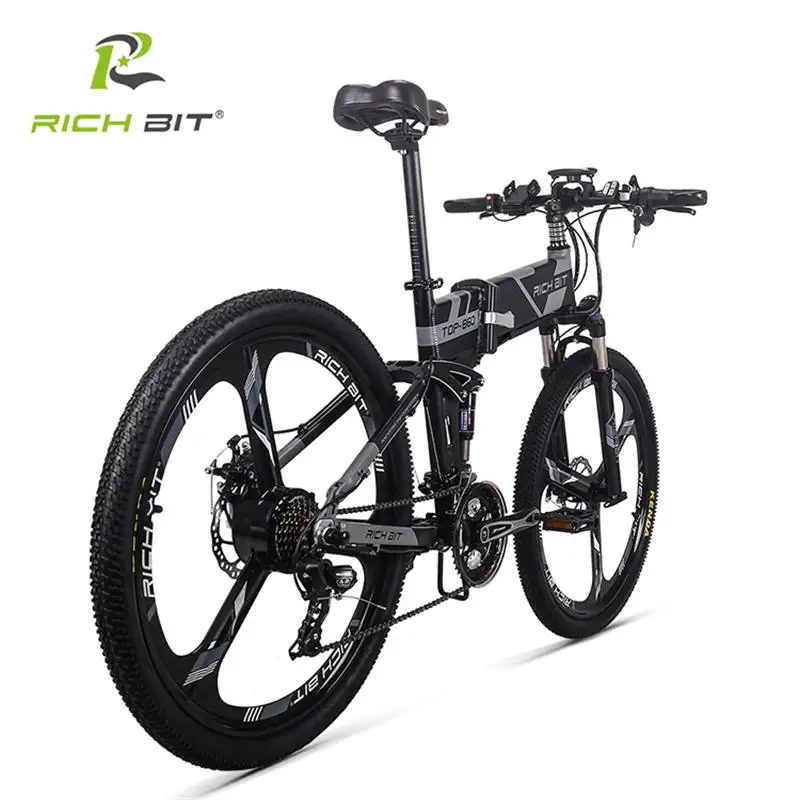 RichBit RT-860 е-байка 36В* 250W 12.8Ah горный гибридный Электрический велосипед Велоспорт Водонепроницаемый каркас внутри литий-ионным Батарея складной электровелосипед
