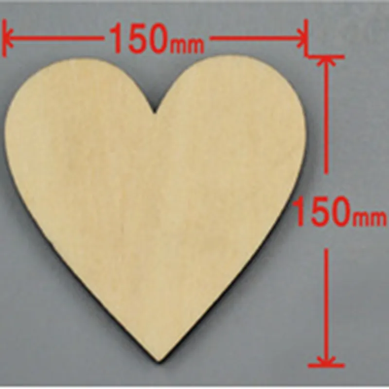 12 шт./пакет 150 мм чистые необработанные деревянные сердца ремесла поставки Лазерная деревянная Свадебная декорация обучение DIY аксессуары 001001065