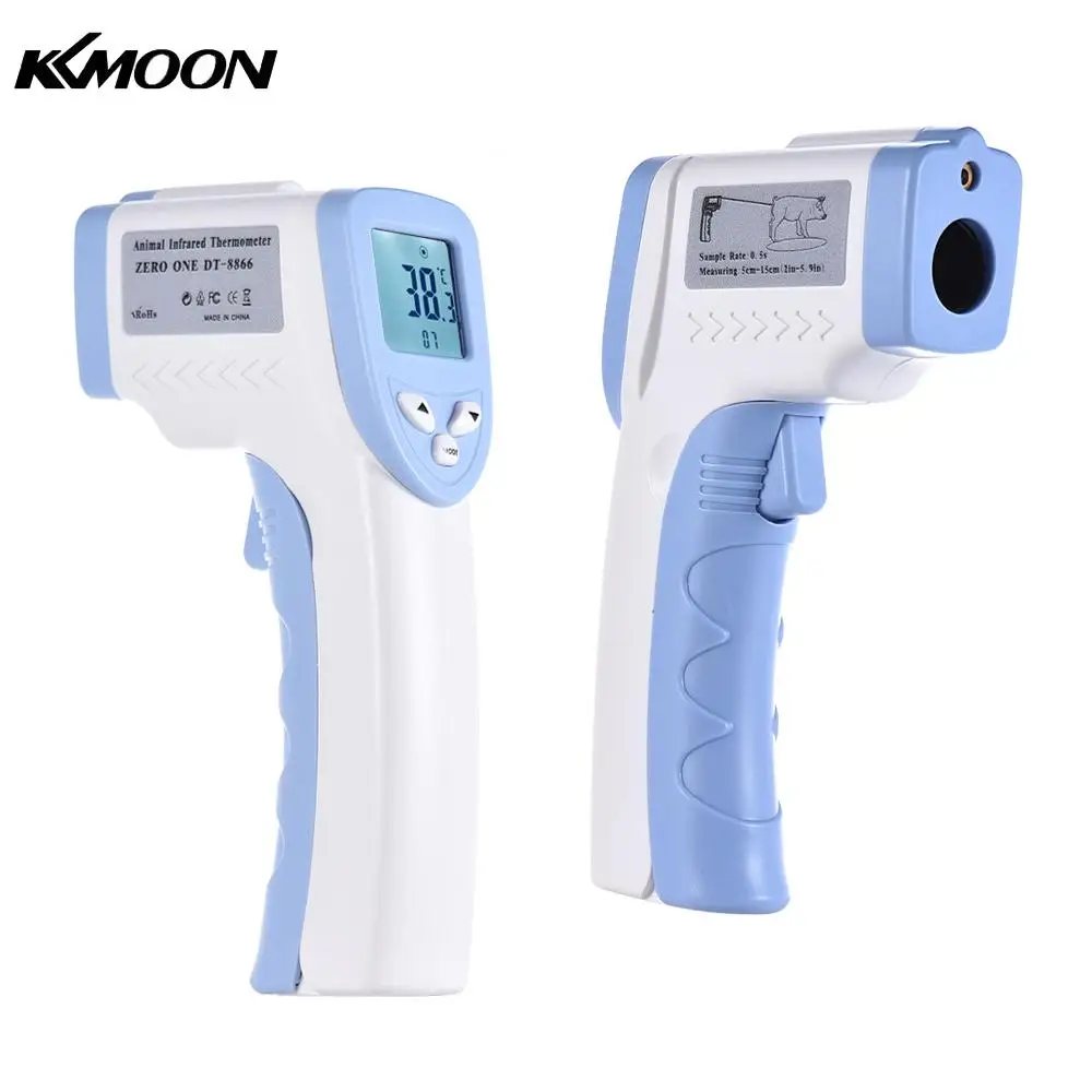

KKmoon Digital Pet IR Thermometer Non-contact Infrared Veterinary Digital Thermometer for Dogs Cats Animals C/F Switchable