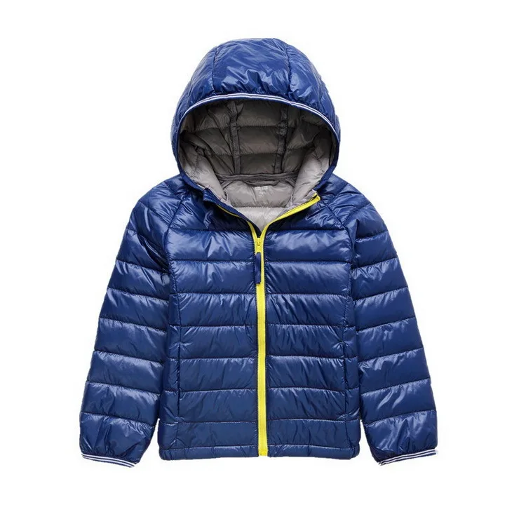 Г. Зимние пуховики для мальчиков и девочек, брендовые Детские теплые пуховые пальто детская теплая верхняя одежда защита от холода HC515 - Цвет: Dark Blue