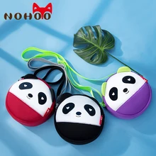 NOHOO сумка через плечо для малышей, 3D панда, детские сумки через плечо для девочек, водонепроницаемая сумка с персонажем мультфильма, маленькие детские сумки