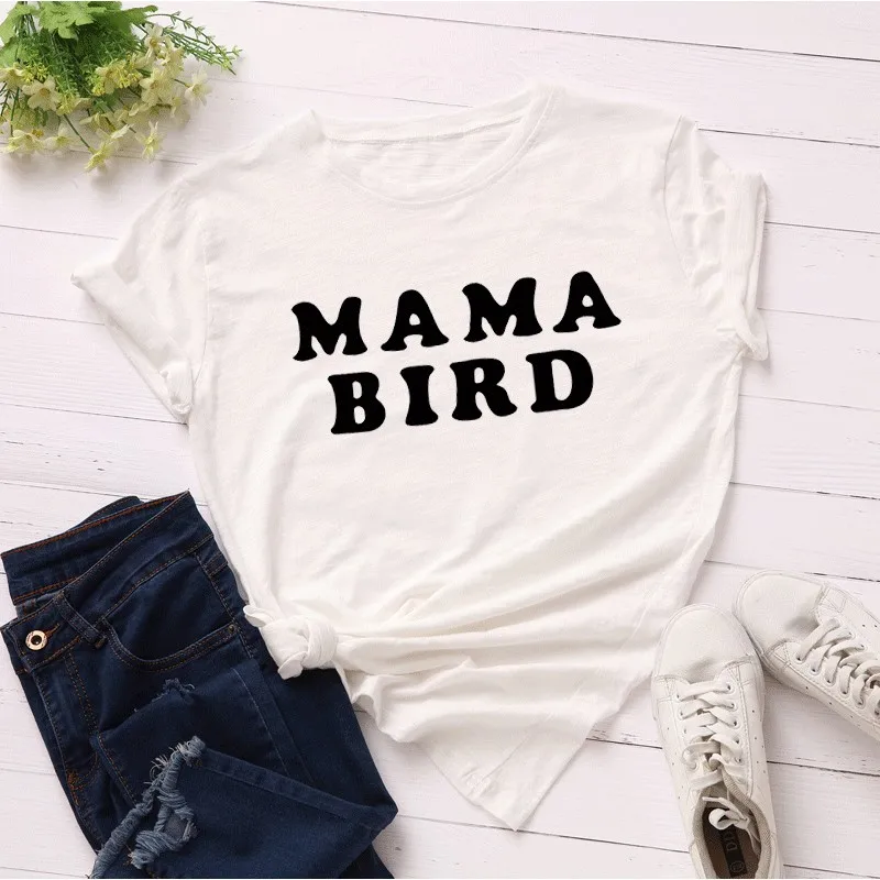 

GUMPRUN Summer Cotton Women T Shirt Fashion O Neck Slim Fit Letter Print Short Sleeve Tshirt Streetwear Casual Tops T Shirt